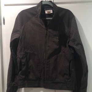 Penguin Men's Brown Striped Jacket M